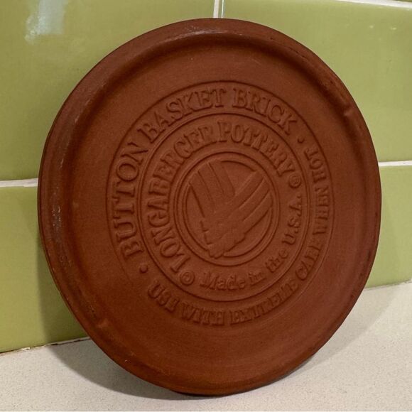 Longaberger Pottery Button Basket Brick - Picture 3 of 4